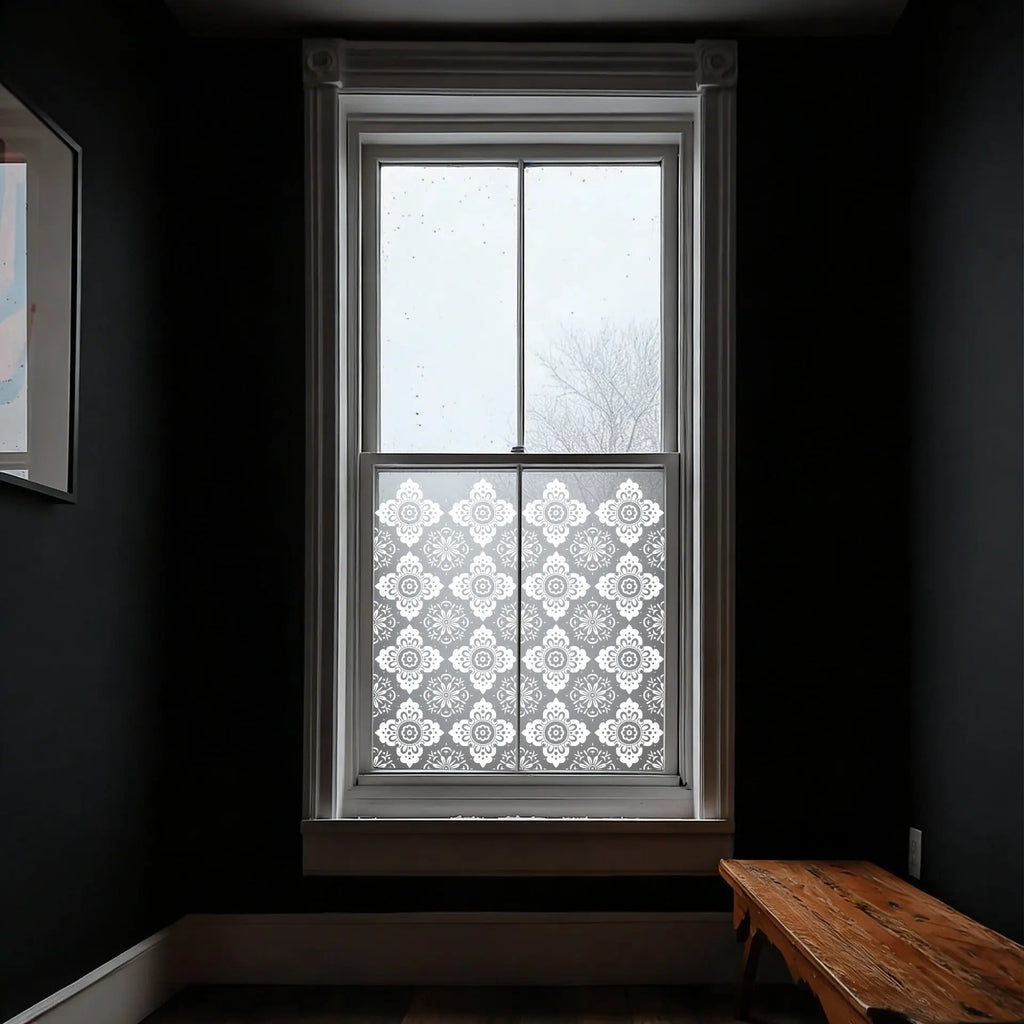 Acumuer Frosted Privacy Window Film Border Creative Windows