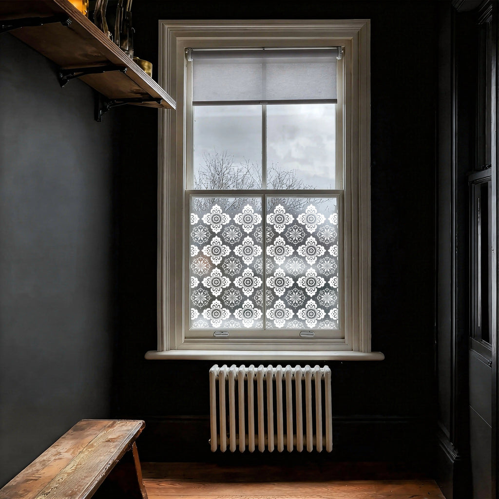 Acumuer Frosted Privacy Window Film Border Creative Windows