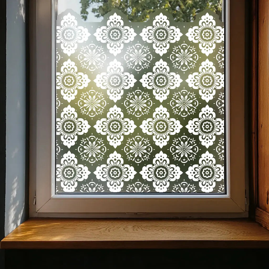 Acumuer Frosted Privacy Window Film Border Creative Windows