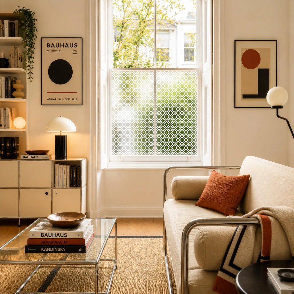Privacy Window Film Decorative Ornate Geometric Pattern