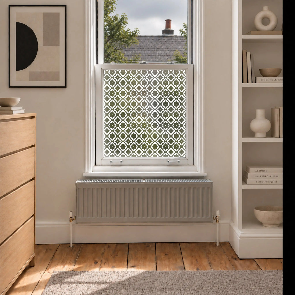 Privacy Window Film Decorative Ornate Geometric Pattern