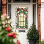 Art Nouveau Tulip Window Film Privacy Stained Glass Effect