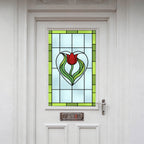 Art Nouveau Tulip Stained Glass Window Film
