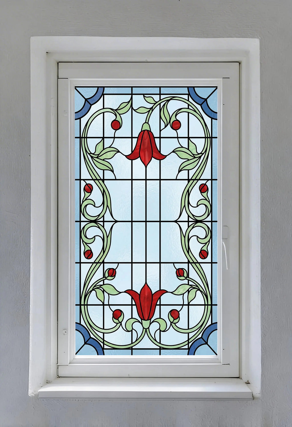 Art Nouveau Front Door Window Film Privacy Stained Glass
