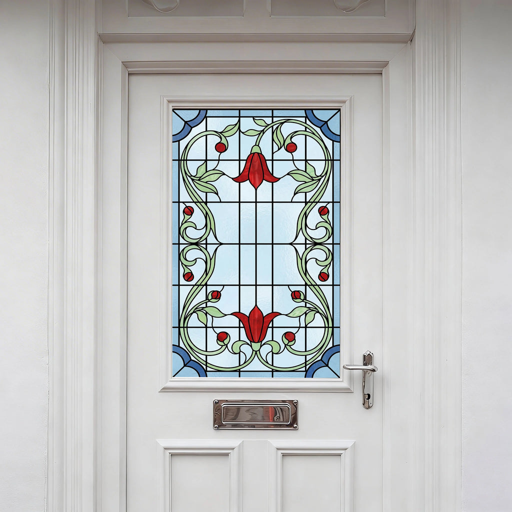 Art Nouveau Front Door Window Film Privacy Stained Glass