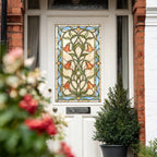 Art Nouveau Stained Glass Window Film Privacy Decorative Self Adhesive