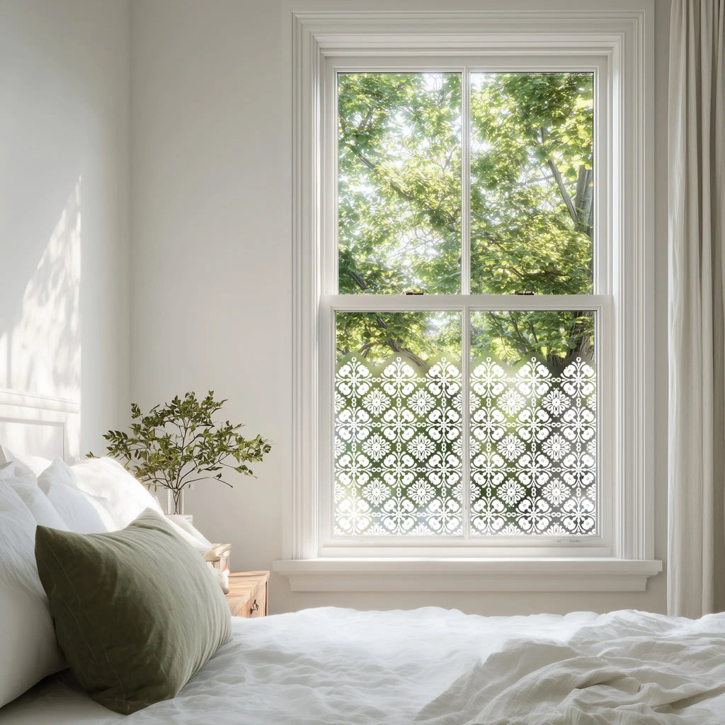 Frosted Privacy Window Film Patterned Decorative Glass Film Made to Measure Creative Windows