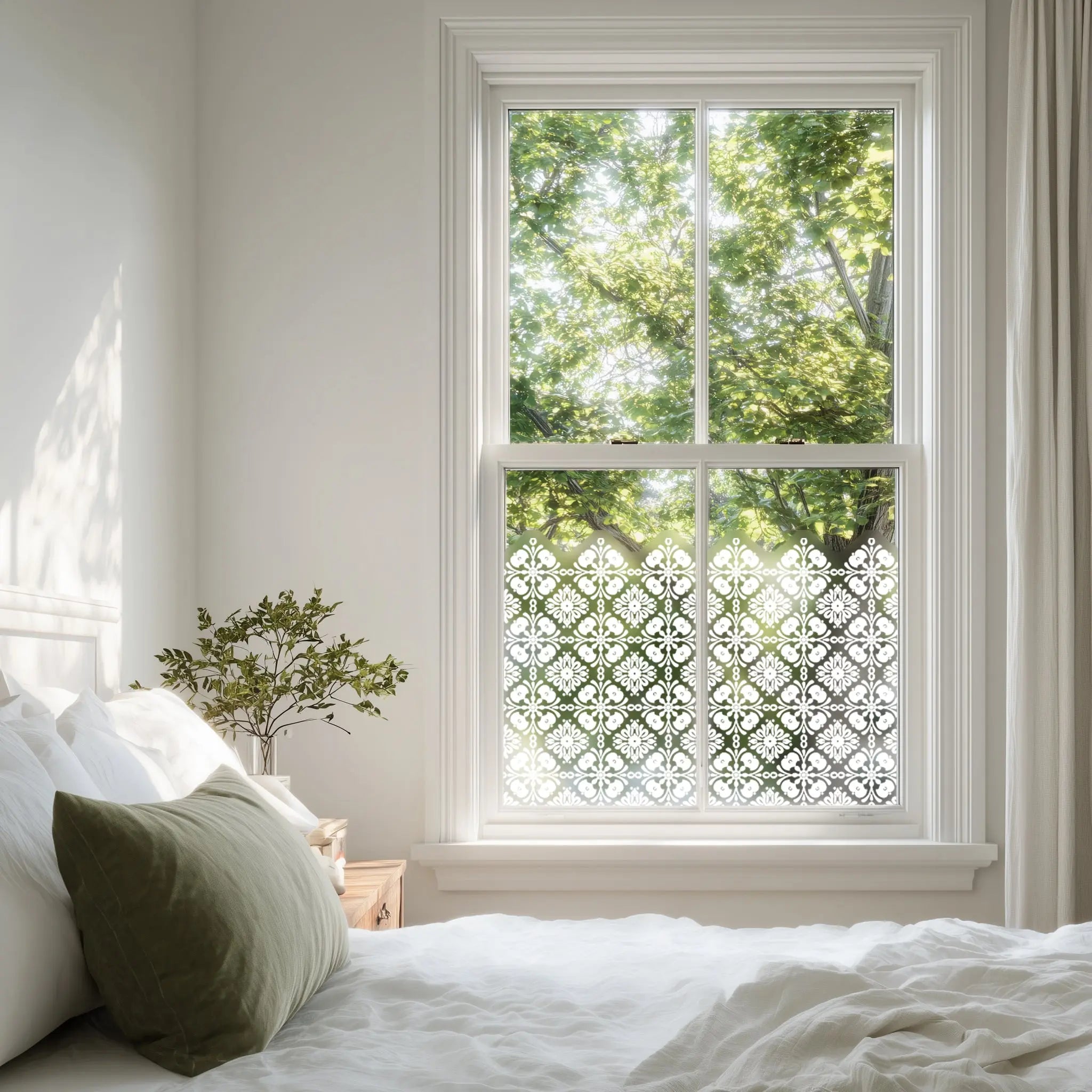 Frosted Privacy Window Film Patterned Decorative Glass Film Made to Measure Creative Windows