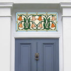 Tulip Stained Glass Window Film for Front Door & Transom