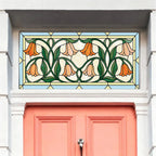 Tulip Stained Glass Window Film for Front Door & Transom