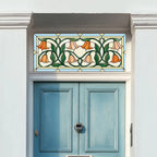 Tulip Stained Glass Window Film for Front Door & Transom