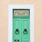 Tulip Stained Glass Window Film for Front Door & Transom