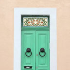 Tulip Stained Glass Window Film for Transom & Front Door Windows