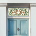 Tulip Stained Glass Window Film for Transom & Front Door Windows