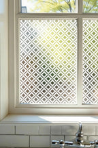 Privacy Window Film Decorative Geometric Diamond Pattern