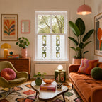 Geometric Privacy Window Film – Mid Century Frosted Cut Out Window Film