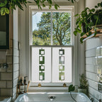 Geometric Privacy Window Film – Mid Century Frosted Cut Out Window Film