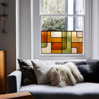 Abstract Stained Glass Privacy Window Film
