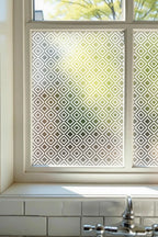 Privacy Window Film Decorative Double Diamond Geometric Pattern