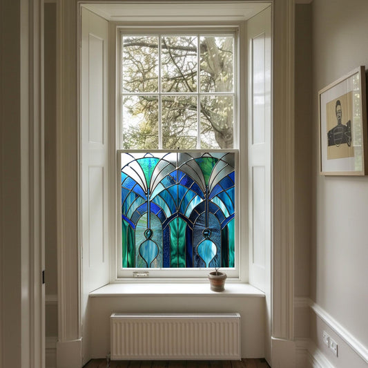 Art Deco Window Film, Privacy Window Film, Window Film, Decorative Window Film, Patterned Window Film, Coloured Window Film, Stained Glass Creative Windows