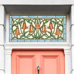 Stained Glass Window Film – Floral Art Nouveau Transom window film