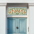 Stained Glass Window Film – Floral Art Nouveau Transom window film