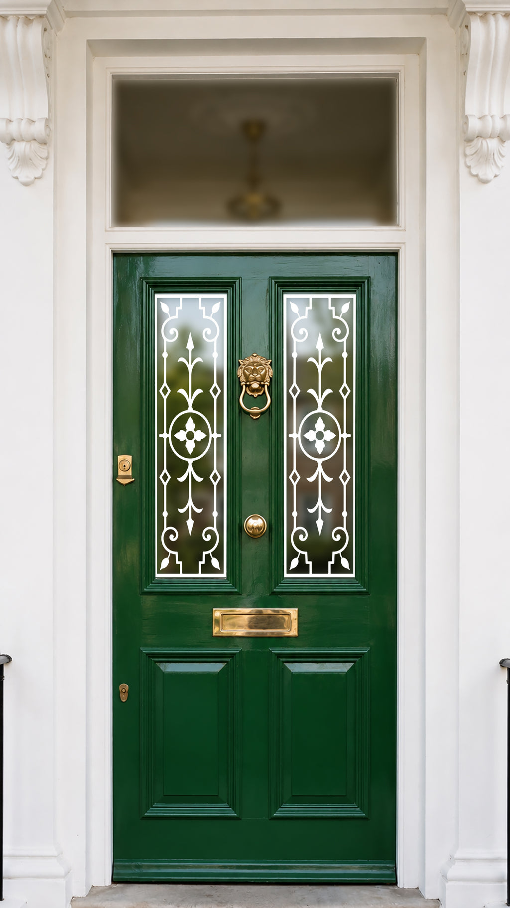 Minimalist Victorian Door Glass Window Film