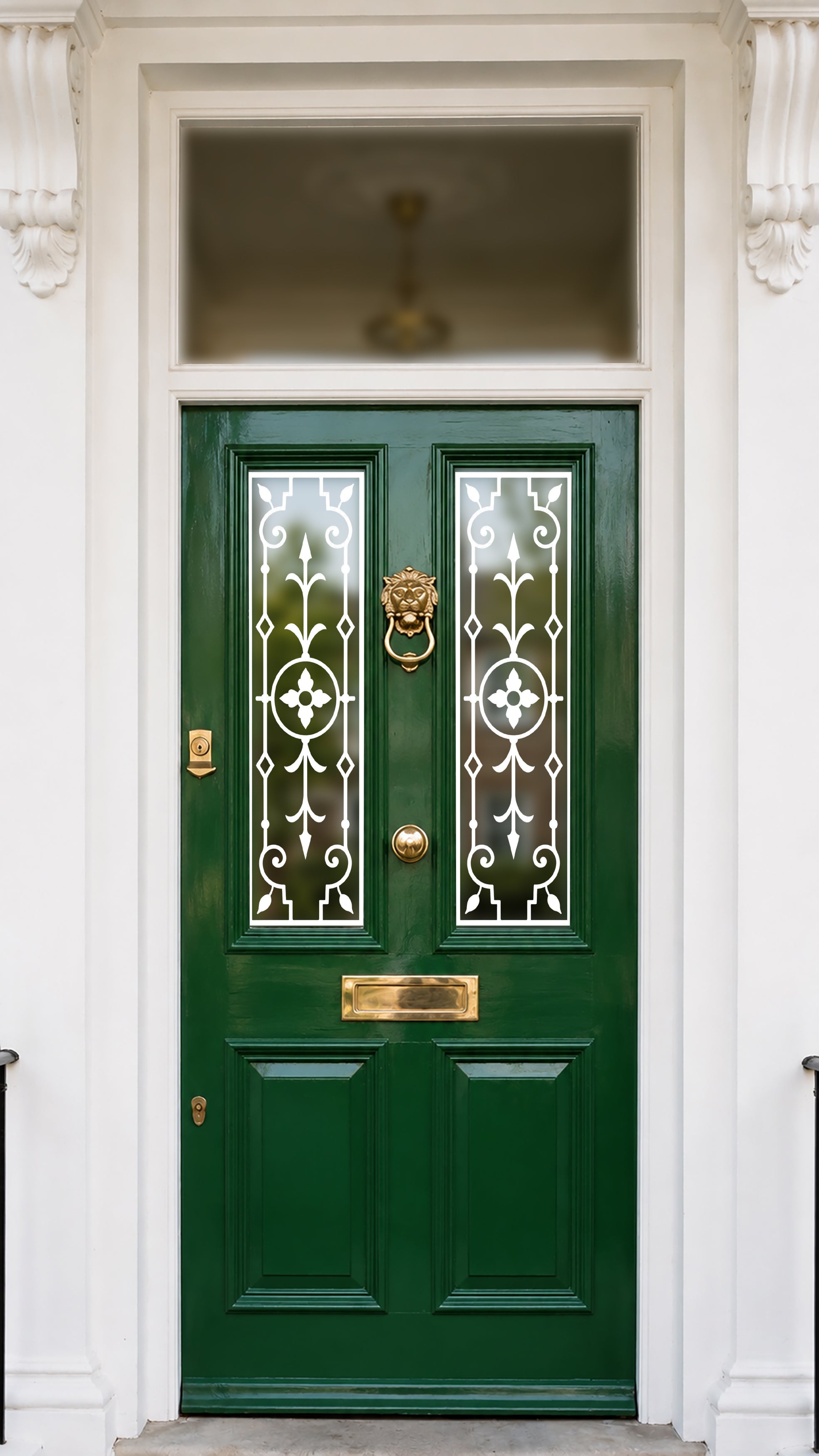 Minimalist Victorian Door Glass Window Film