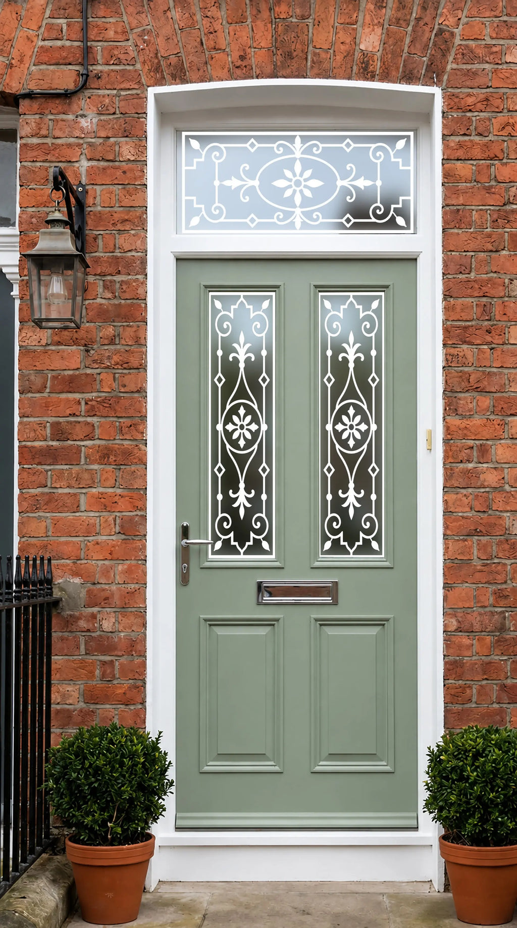 Victorian Front Door Window Film | Decorative Privacy Film UK