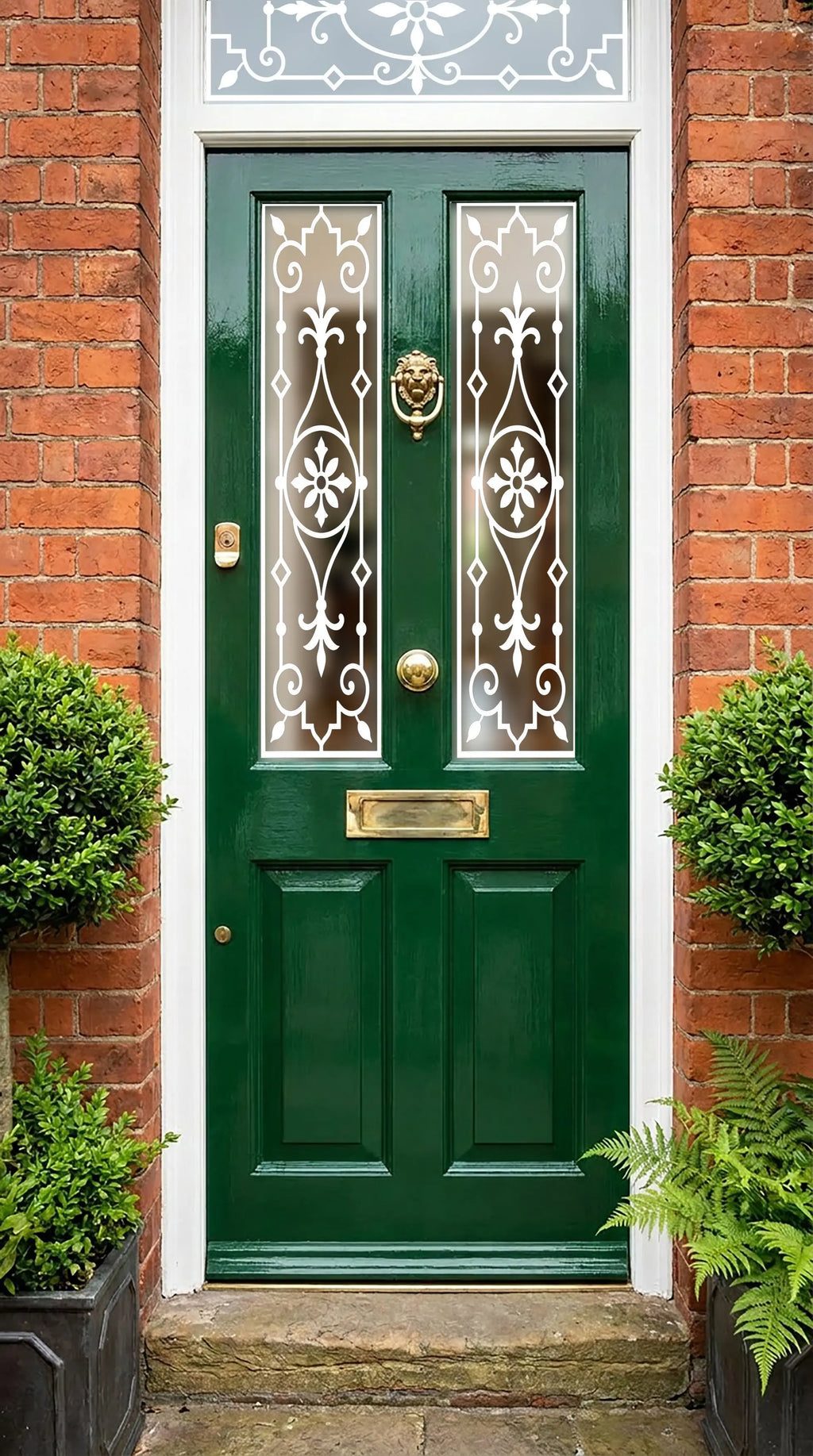 Victorian Front Door Window Film | Decorative Privacy Film UK
