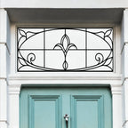 Frosted Window Film, Art Nouveau Leaded Effect Transom Window Film