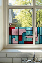 Modern Art Deco Privacy Window Film