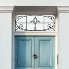 Frosted Window Film, Art Nouveau Leaded Effect Transom Window Film
