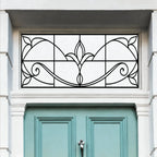 Frosted Privacy Window Film, Art Nouveau Transom & Fanlight Design