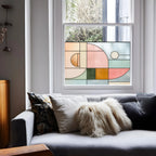 Modern Geometric Stained Glass Window Film