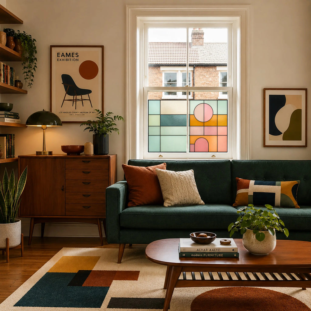 Stained Glass Window Film | Half Window Privacy Film