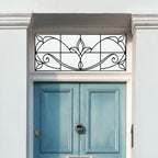Frosted Privacy Window Film, Art Nouveau Transom & Fanlight Design