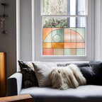 Privacy Window Film | Pastel Geometric Design