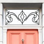 Frosted Privacy Window Film, Diamond Scroll Transom & Fanlight