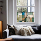 Modern Geometric Stained Glass Window Film