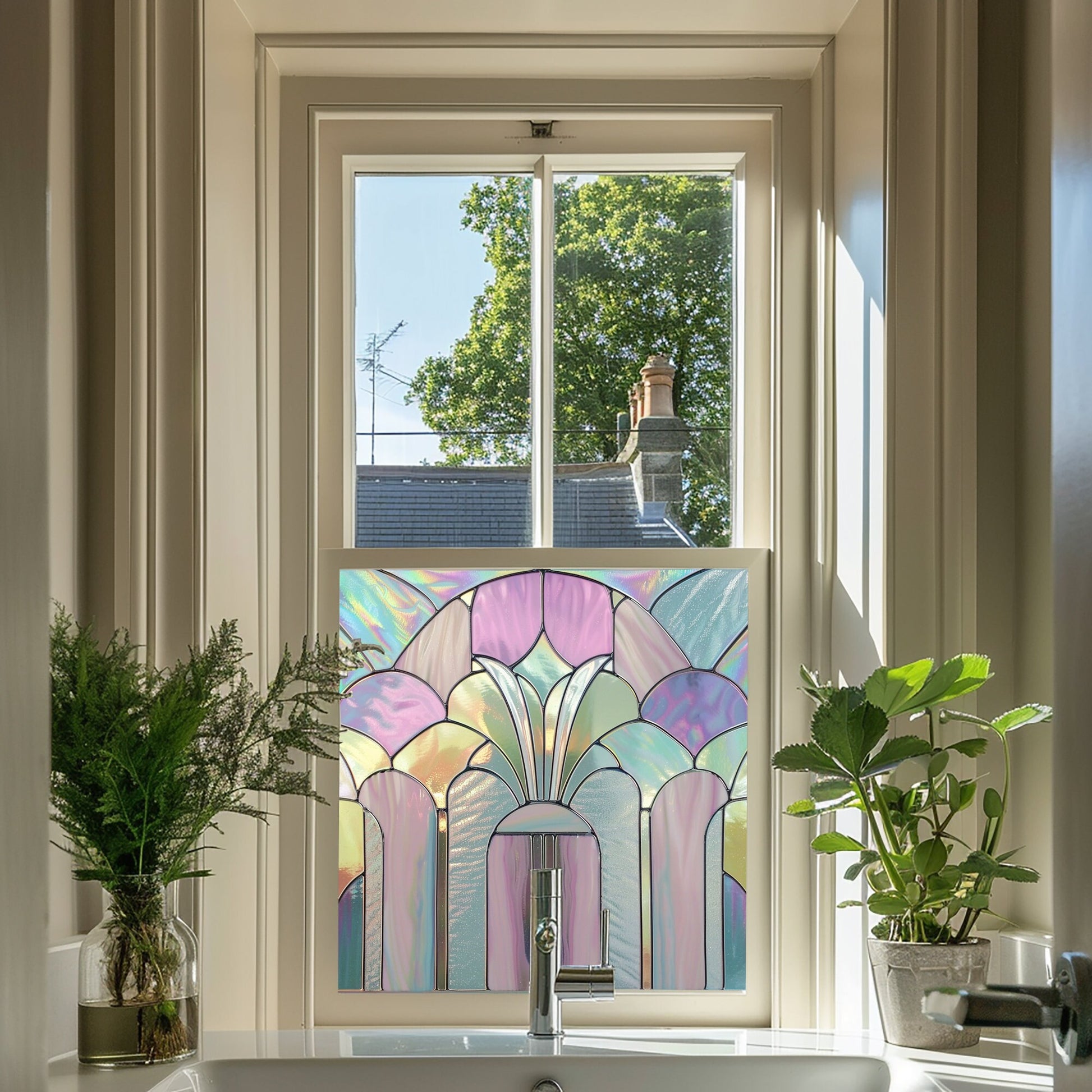 Art Deco Window Film, Privacy Window Film, Window Film, Decorative Window Film, Patterned Window Film, Coloured Window Film, Stained Glass Creative Windows