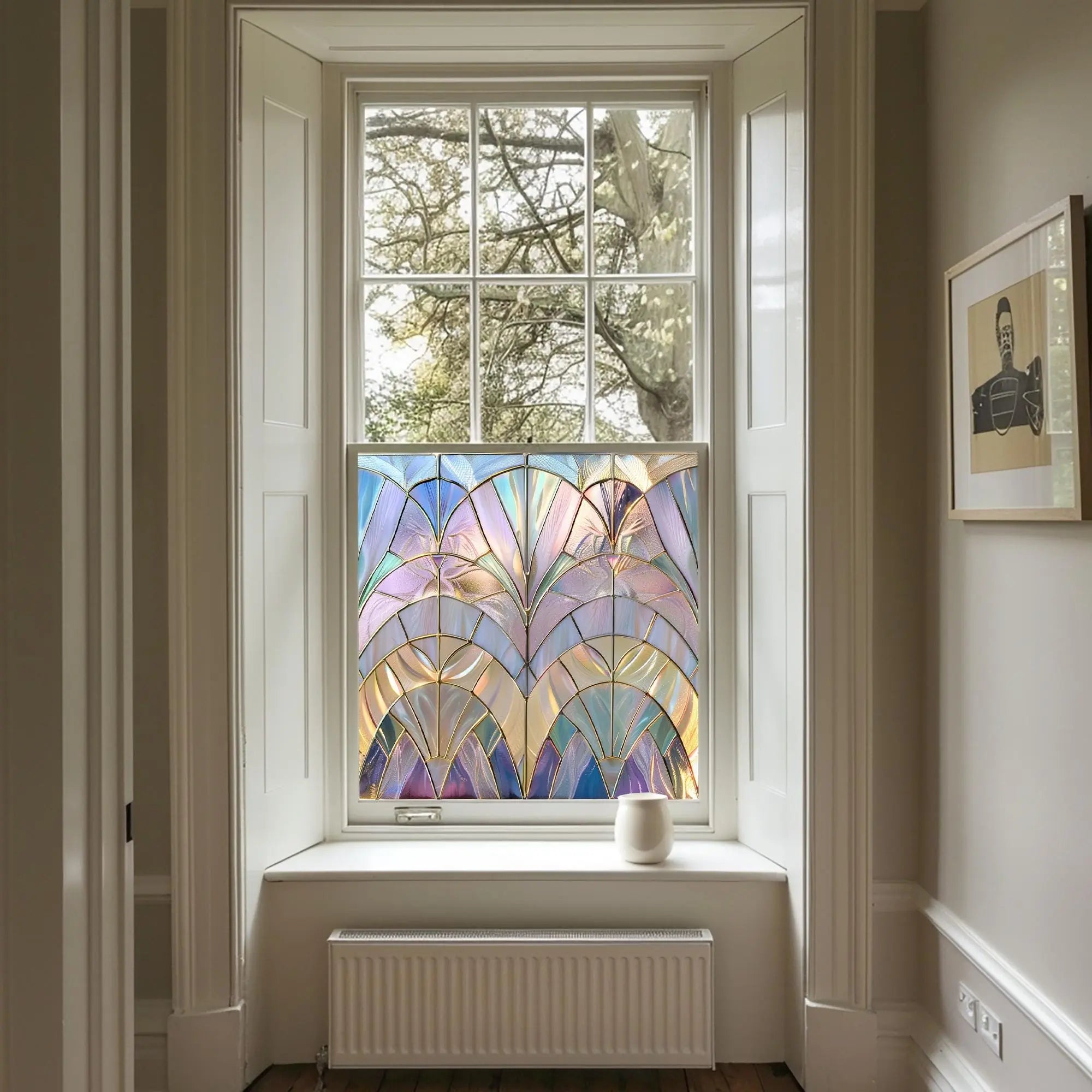 Romallo Privacy Stained Glass Window Film Creative Windows