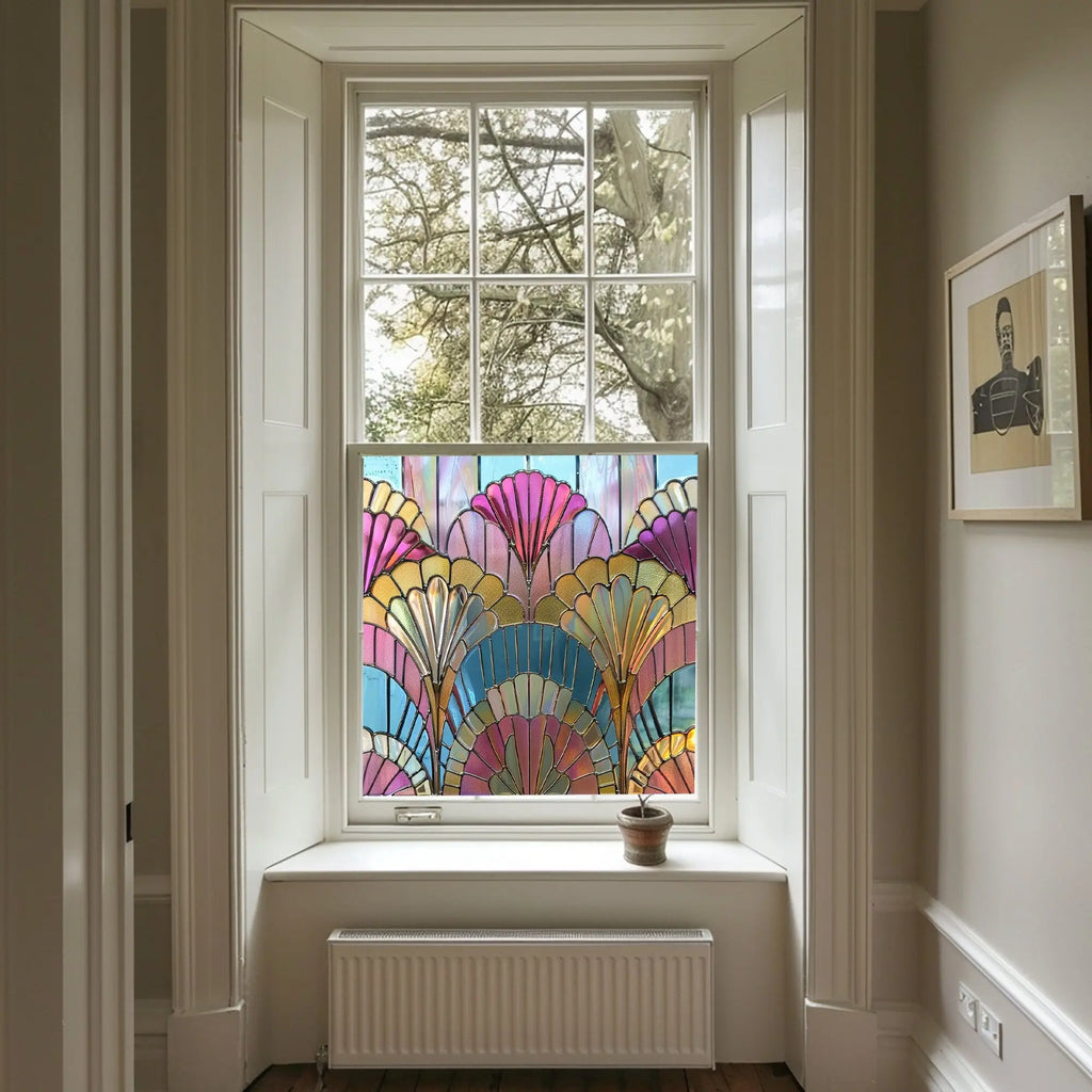 Zimone Privacy Stained  Glass Window Film Creative Windows