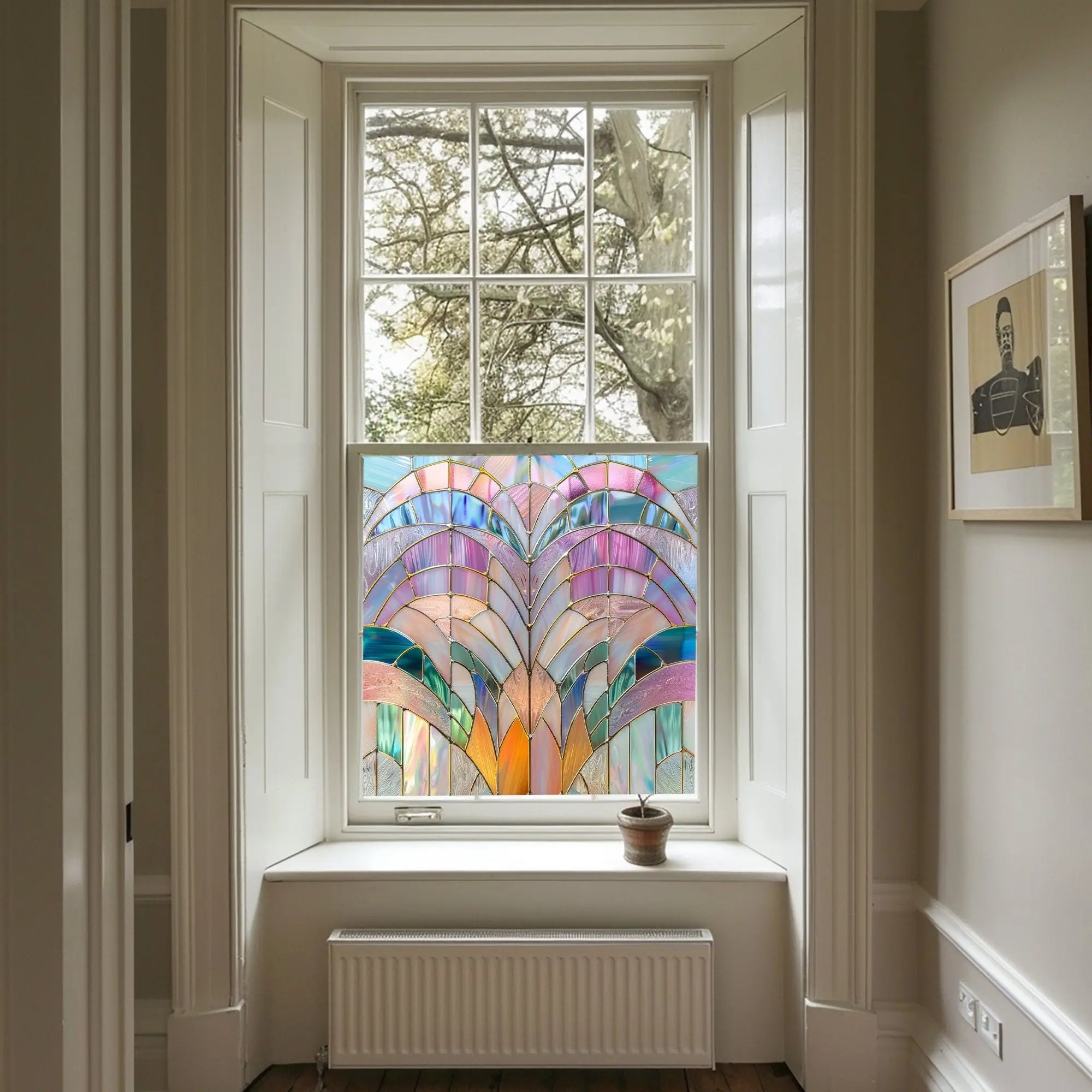Turbigo Stained Glass Privacy Window Film Creative Windows