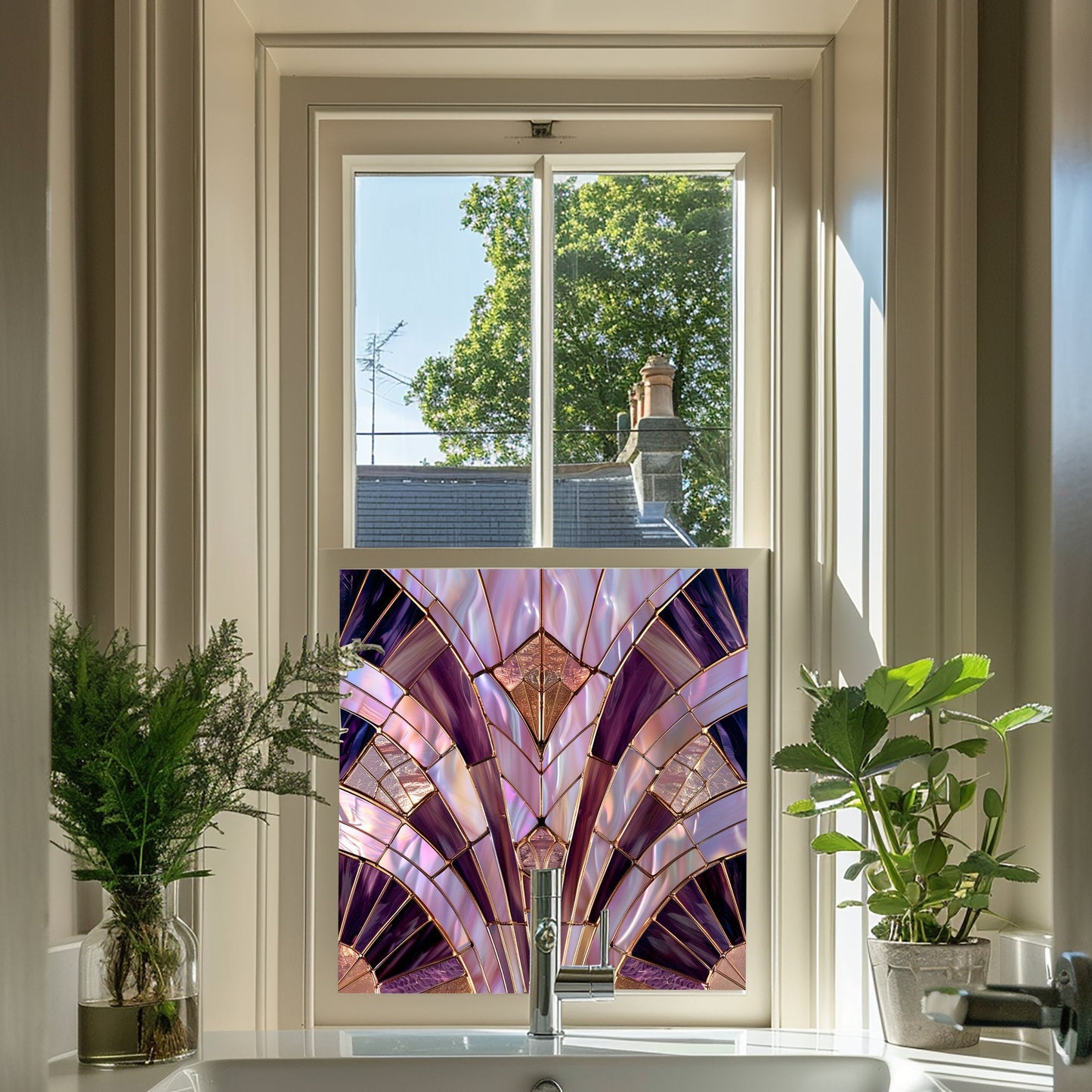 Art Deco Window Film, Privacy Window Film, Window Film, Decorative Window Film, Patterned Window Film, Coloured Window Film, Stained Glass Creative Windows