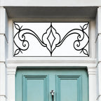 Frosted Privacy Window Film, Diamond Scroll Transom & Fanlight