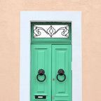 Frosted Privacy Window Film, Diamond Scroll Transom & Fanlight