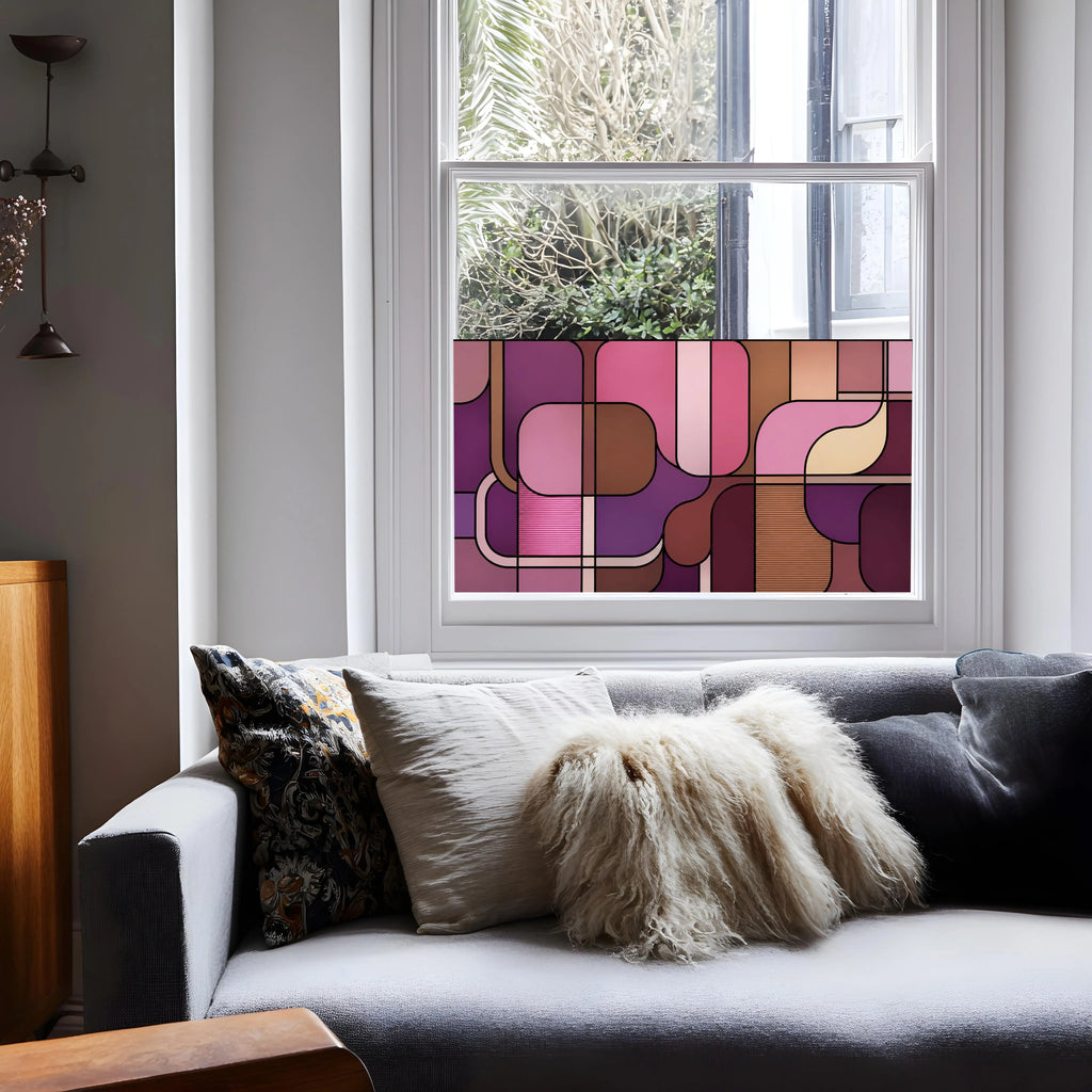 Privacy Window Film | Mid-Century Geometric Design