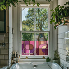 Privacy Window Film | Mid-Century Geometric Design