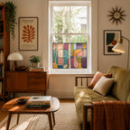 Made to measure stained glass effect window film for windows and glass doors